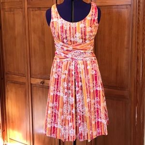 Size 10 Orange/yellow party dress.  Vintage style